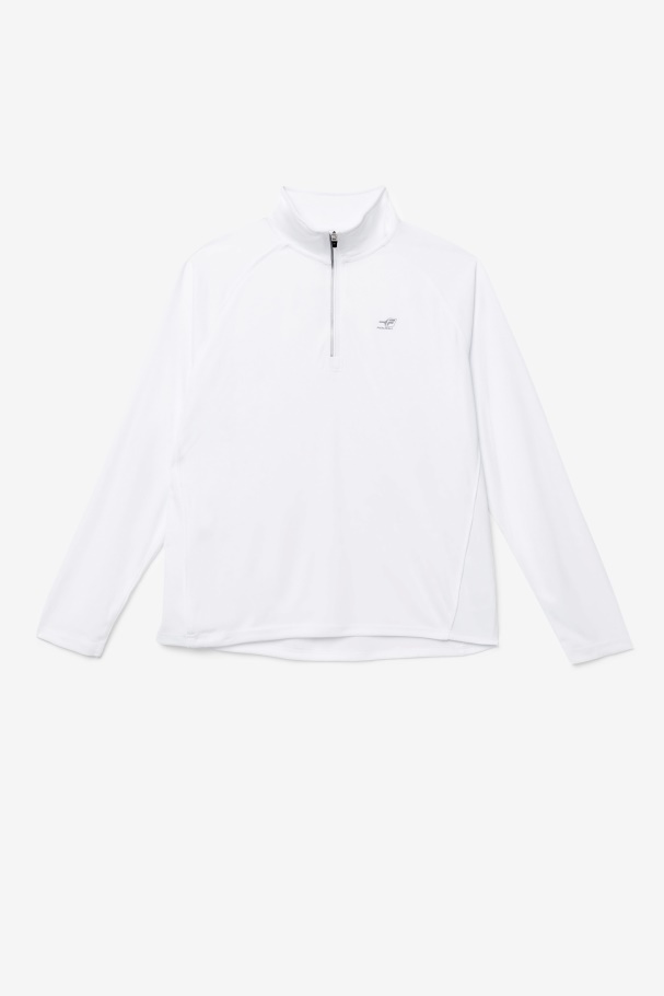 White Pickleball 1/4 Zip Fila UK