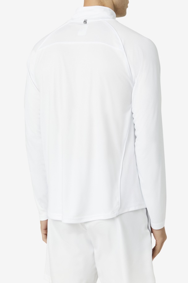White Pickleball 1/4 Zip Fila UK