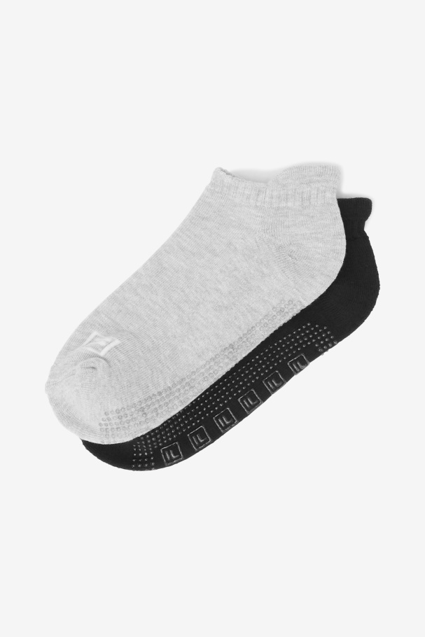 Fila UK Women\'s No Show Grip Sock 2-Pack Black Multi