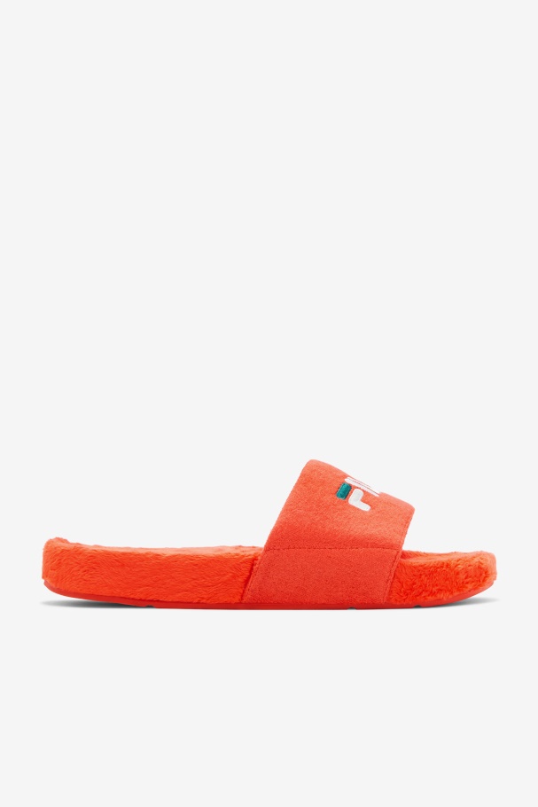 Cherry Tomato/Bayou/White Fila UK Terry Drifter Slide