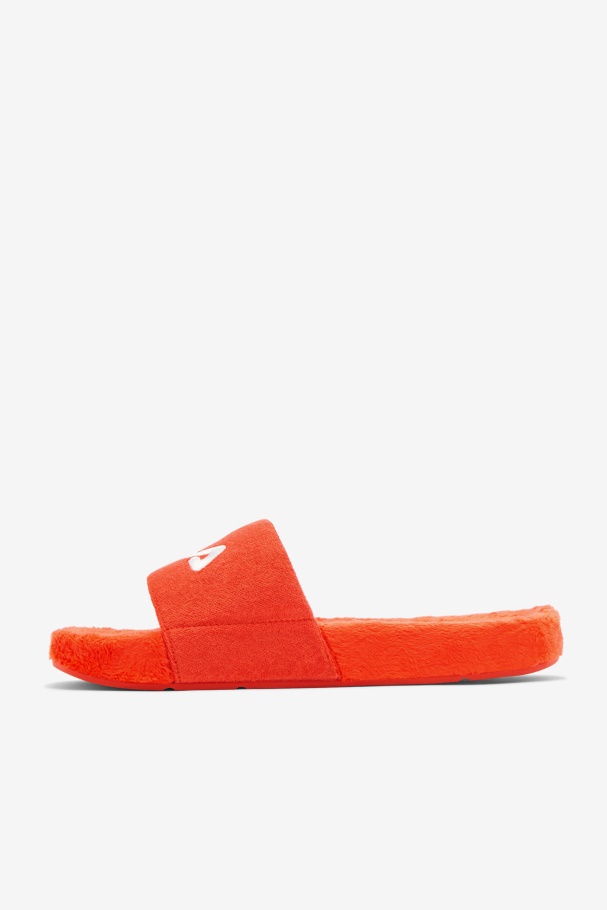 Cherry Tomato/Bayou/White Fila UK Terry Drifter Slide
