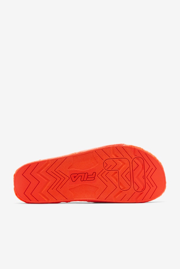Cherry Tomato/Bayou/White Fila UK Terry Drifter Slide