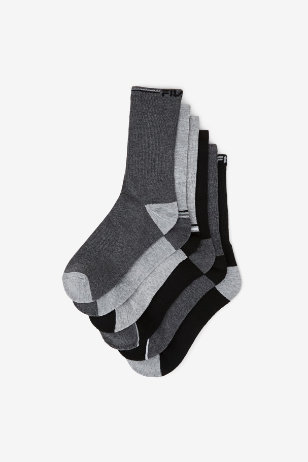 Heathrmulti Kids\' Crew Sock 6-Pack Fila UK