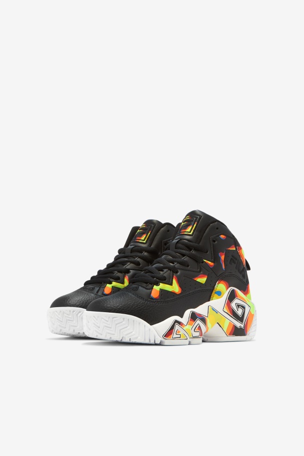 Black/Red Orange/Red Fila UK Big Kids\' MB