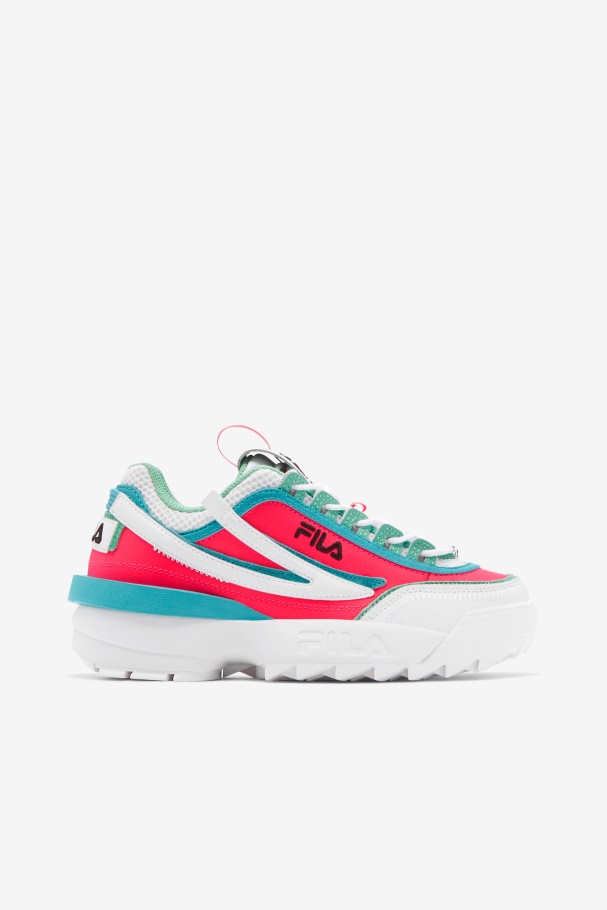 Women's Disruptor 2 Exp Fila UK White/Diva Pink/Blue