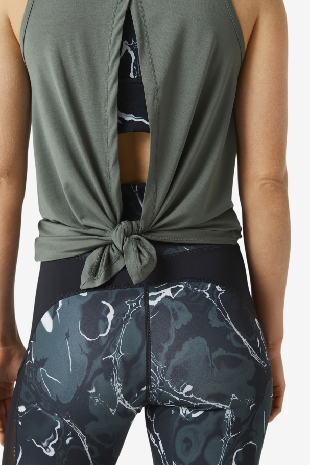 Fi-Lux Open Back Tank Top Thyme Fila UK