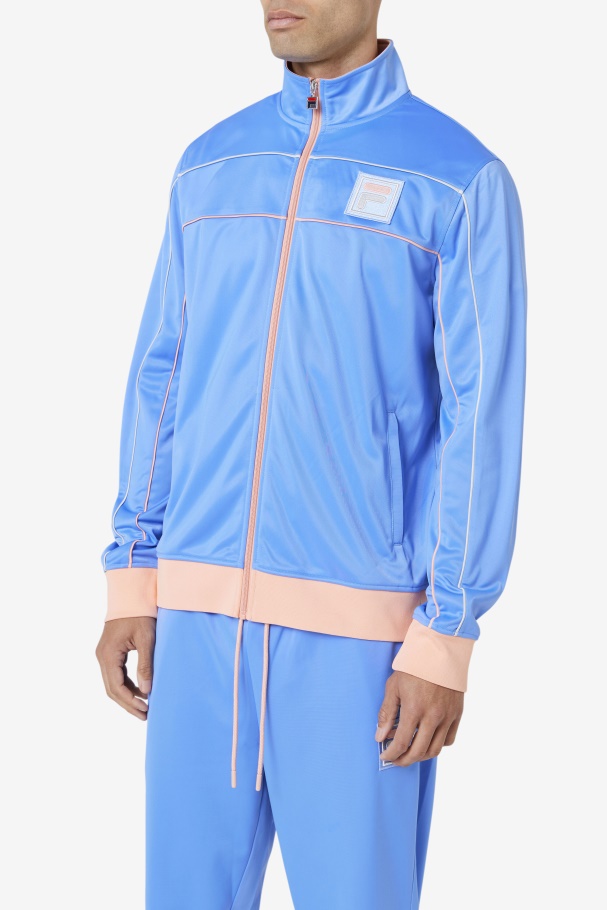 Blue/Coral Cloud/Stone Fila UK Wayan Track Jacket
