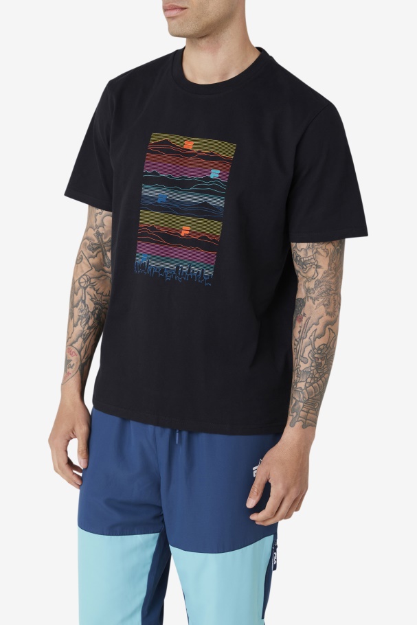 Black Nadee Tee Fila UK