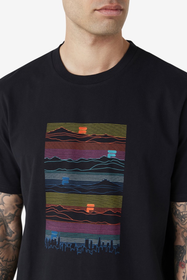 Black Nadee Tee Fila UK