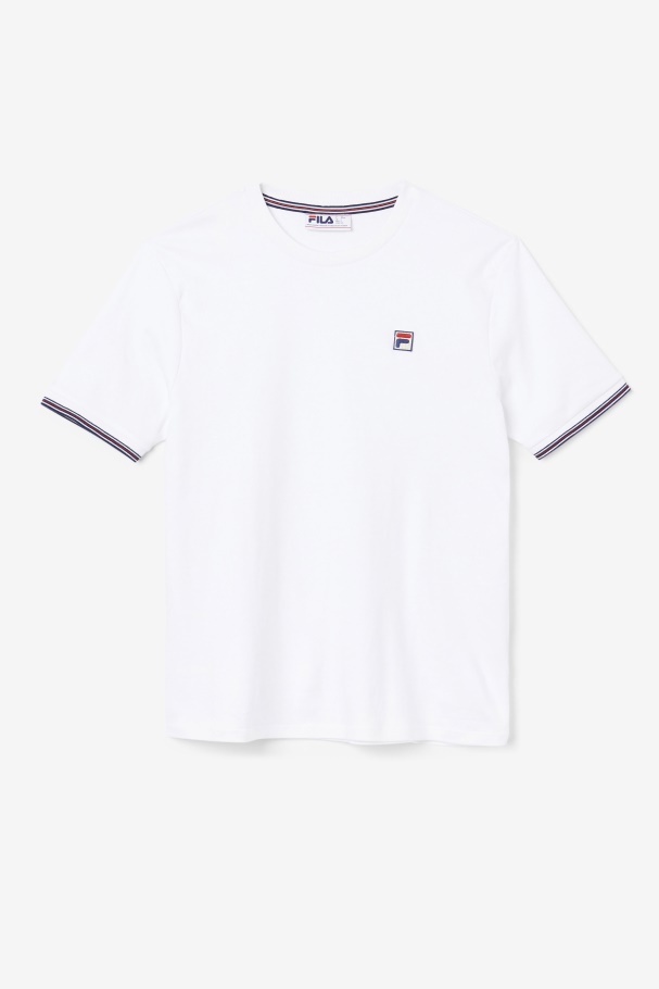 White Fila UK Caleb Crew