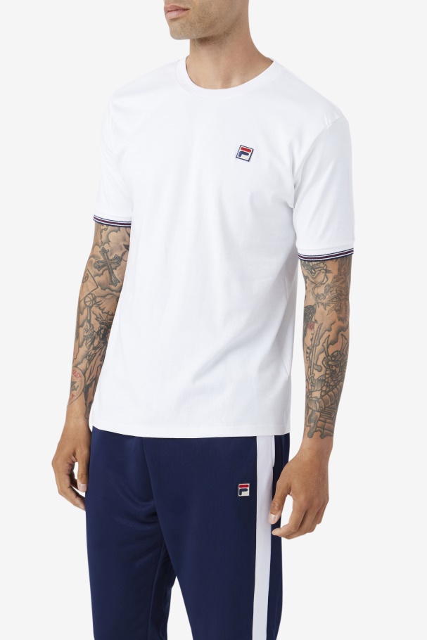 White Fila UK Caleb Crew