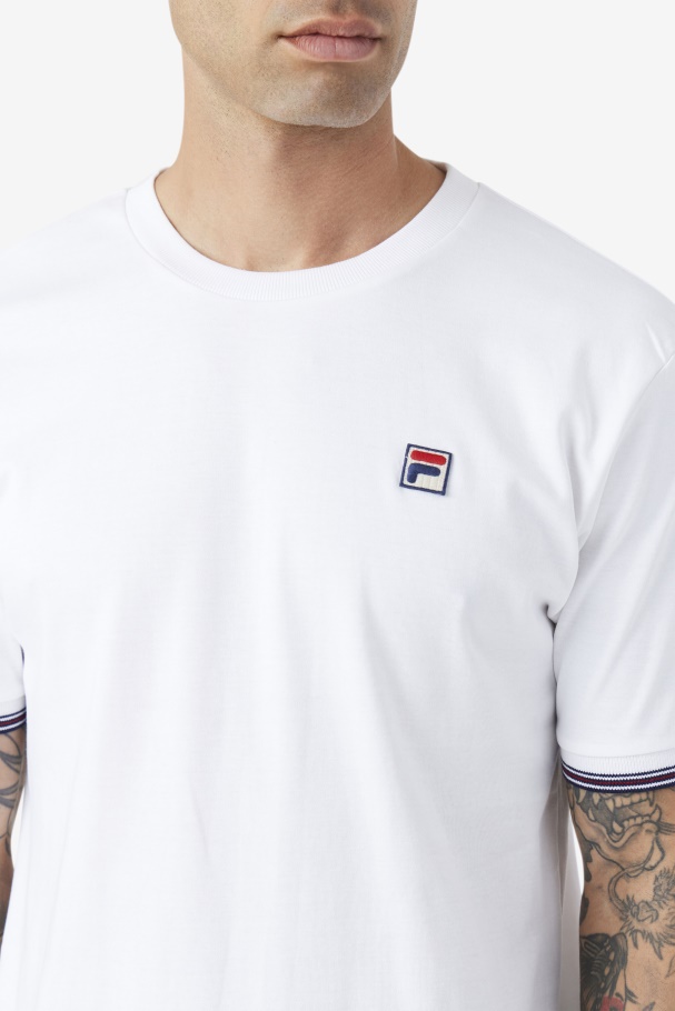 White Fila UK Caleb Crew