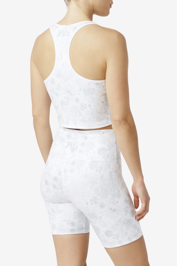 Zuri Reversible Crop Tank White Fila UK