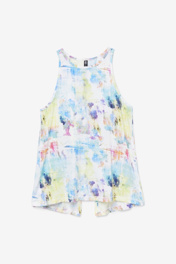 Tie Dye Fila UK Fi-Lux Open Back Tank Top