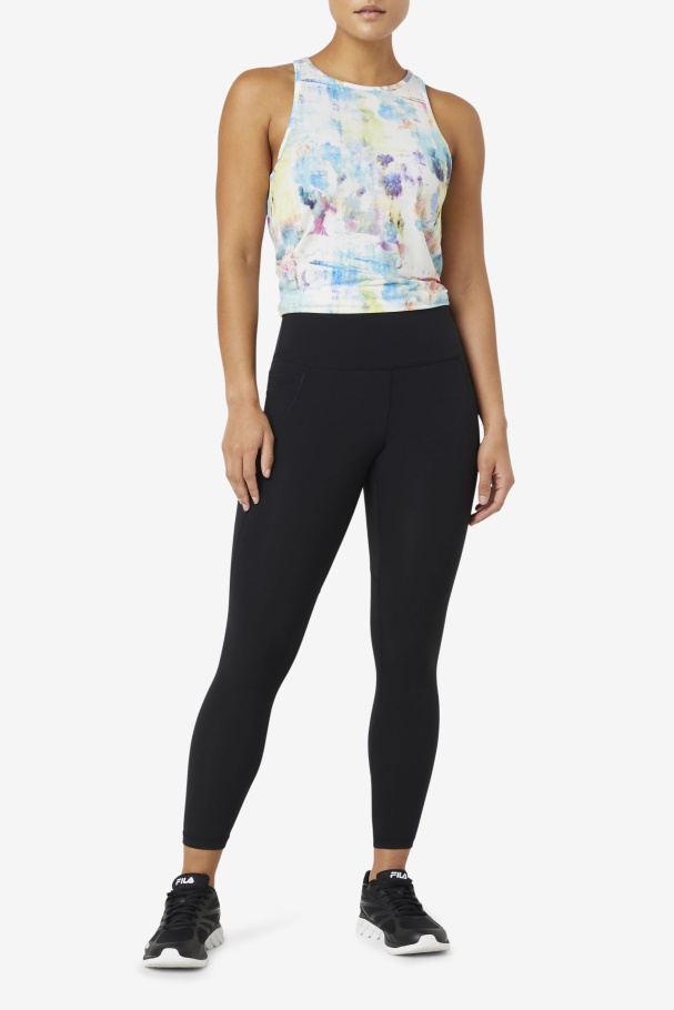 Tie Dye Fila UK Fi-Lux Open Back Tank Top