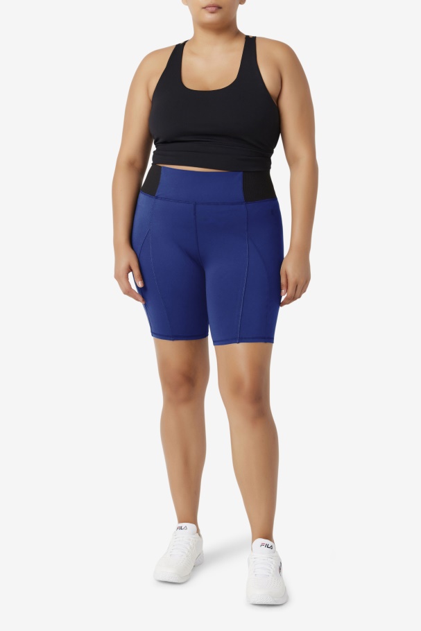 Navy Peony/Black Forza 8\" Texture Bike Short Fila UK