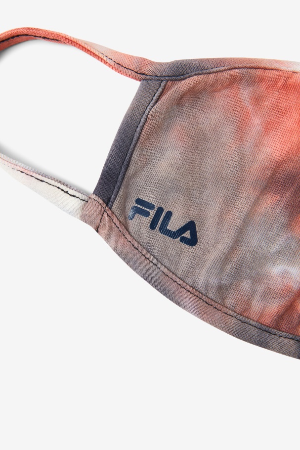 Red Tie Dye Cloth Face Mask Fila UK Red Tie Dye