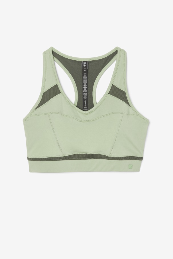 Uplift Racerback Sports Bra Basil/Thyme Fila UK