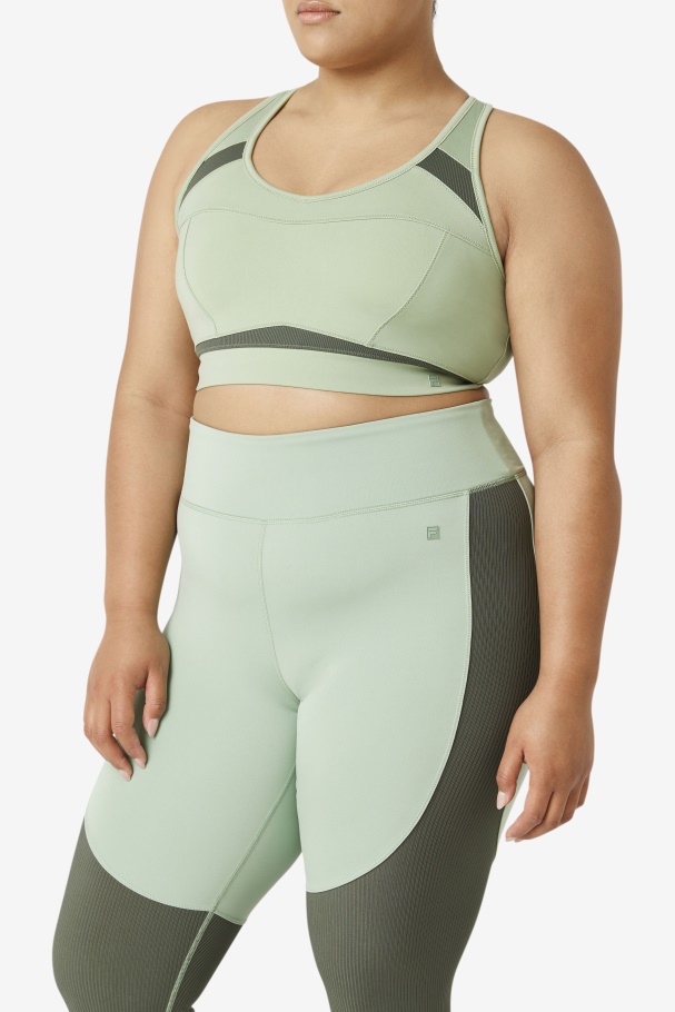 Uplift Racerback Sports Bra Basil/Thyme Fila UK