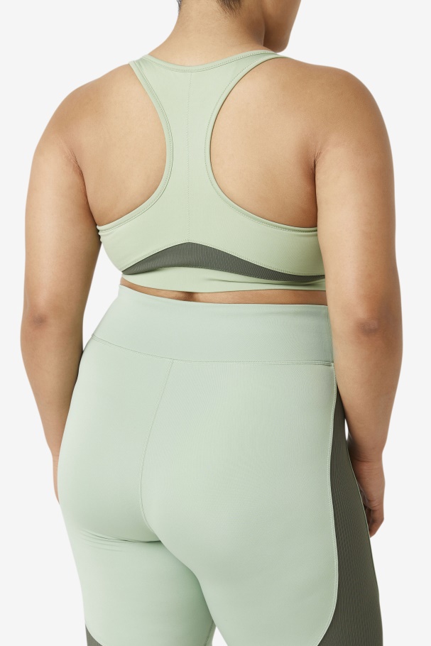 Uplift Racerback Sports Bra Basil/Thyme Fila UK
