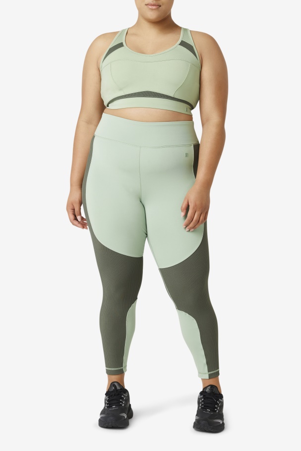 Uplift Racerback Sports Bra Basil/Thyme Fila UK