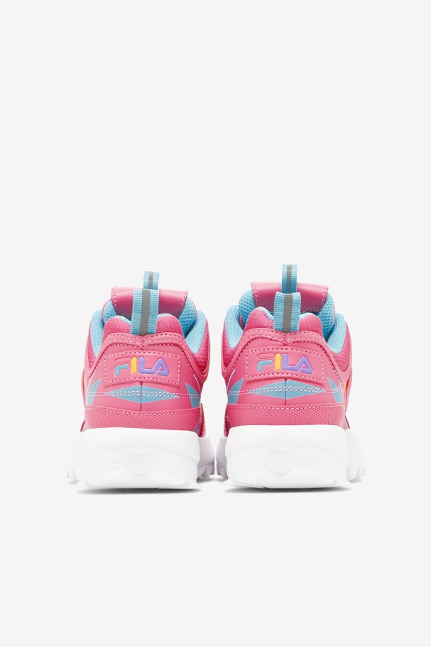 Big Kids\' Disruptor 2 Premium Fila UK Bubblegum/Blue/White
