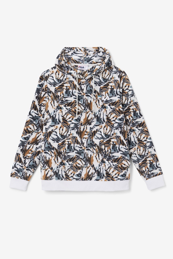 Harbor Mist Print Dinn Hoodie Fila UK