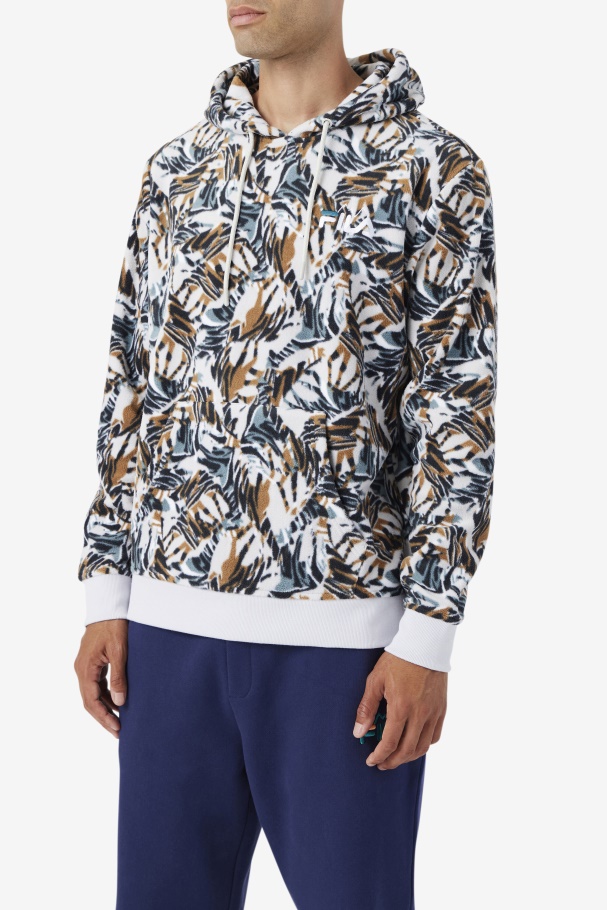 Harbor Mist Print Dinn Hoodie Fila UK