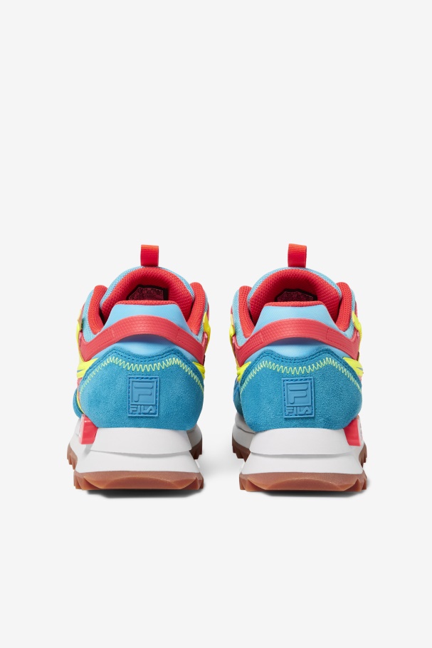 Women\'s Sandenal Orbit Fila UK Bluefish/Yellow/Fiery Coral