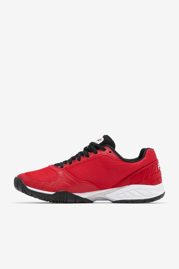 Red/Black/Yellow Men\'s Volley Zone Fila UK