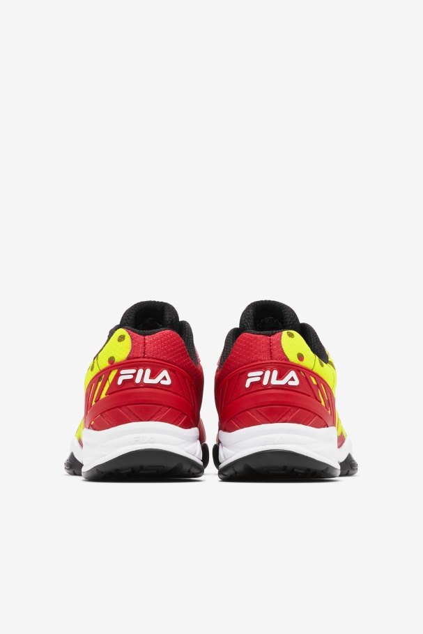 Red/Black/Yellow Men\'s Volley Zone Fila UK