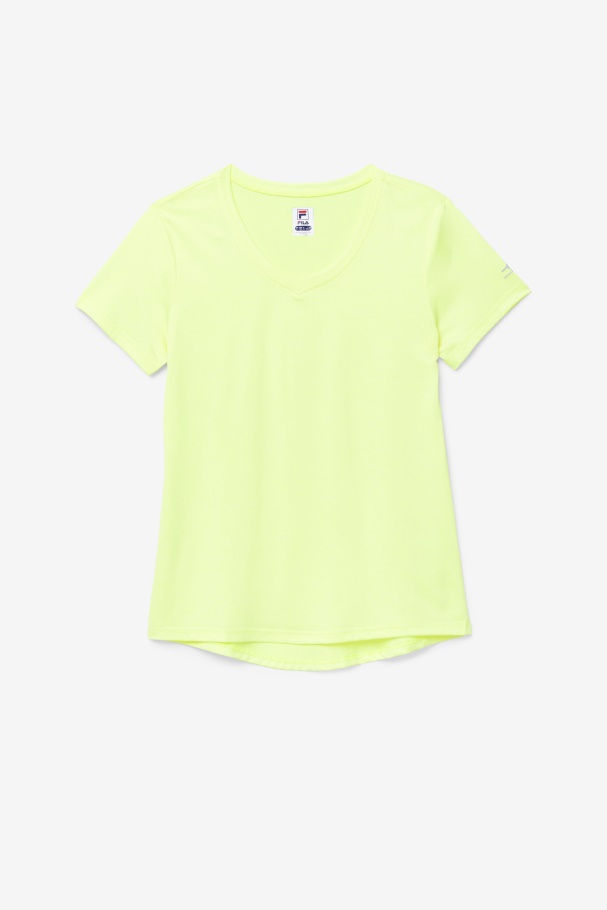 Fila UK YellowHeather Pickleball Silky V-Neck