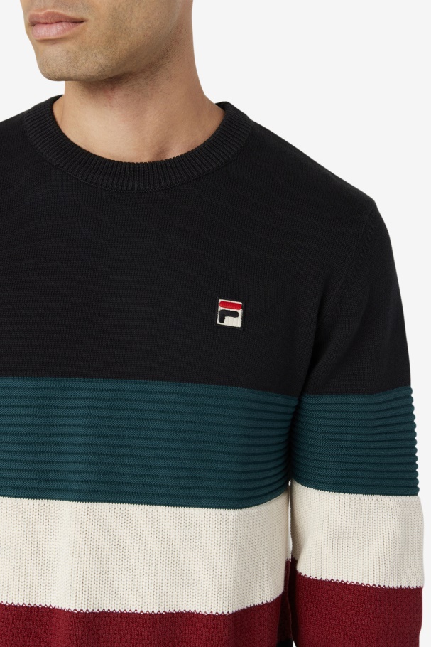 Willkie Sweater Fila UK Black/June Bug/White