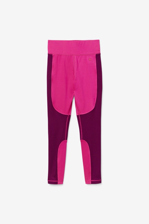 Fila UK Bright Pink/Magenta Purple Forza Textured Long Legging