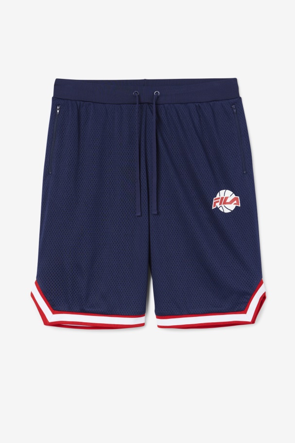 Navy/Red/White Fila UK Ovi Basketball Short