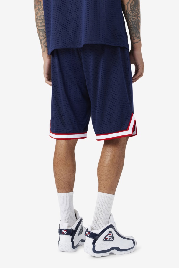 Navy/Red/White Fila UK Ovi Basketball Short