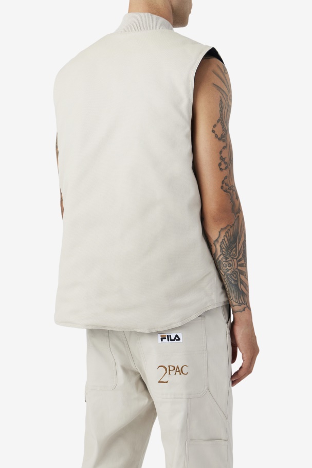 Dove/Black Fila UK 2Pac Vest