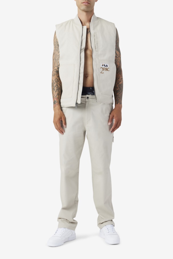 Dove/Black Fila UK 2Pac Vest