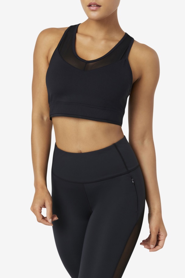 Fila UK Uplift Racerback Bra Top Black