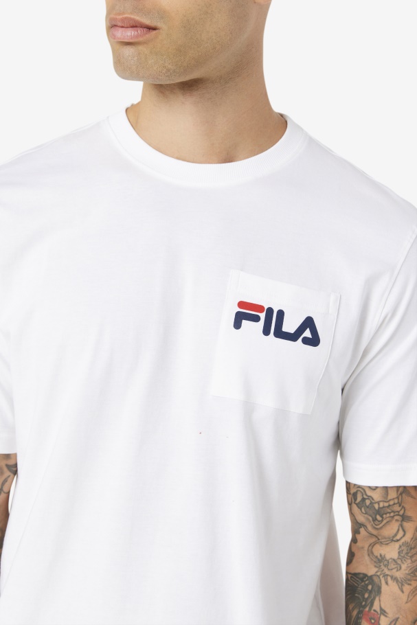 White Curtis Pocket Tee Fila UK