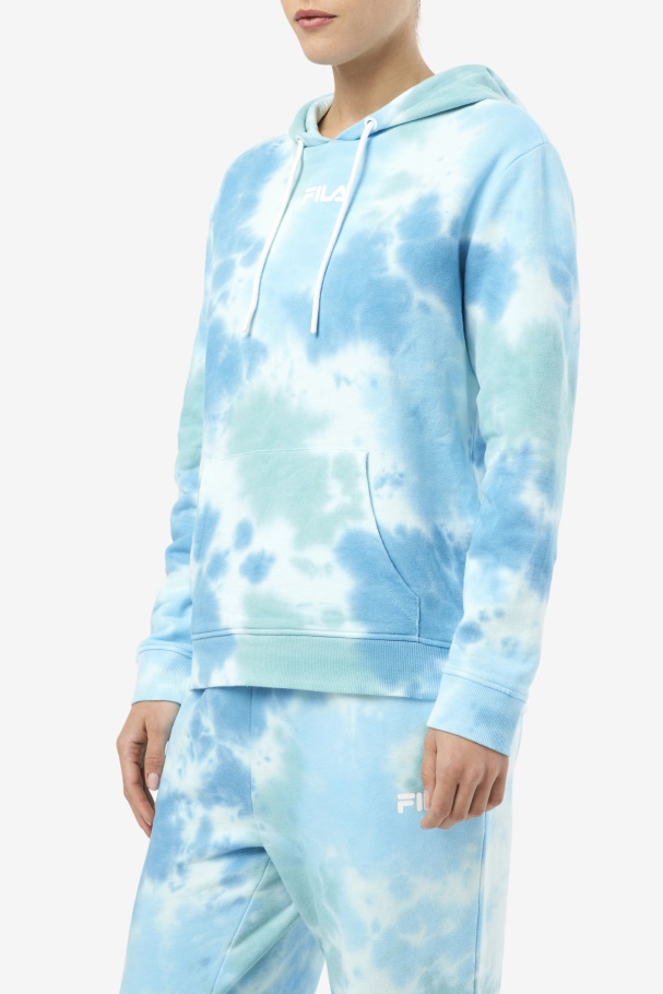 White/Splish/All/Latigo Bay Aerolynn Tie Dye Hoodie Fila UK