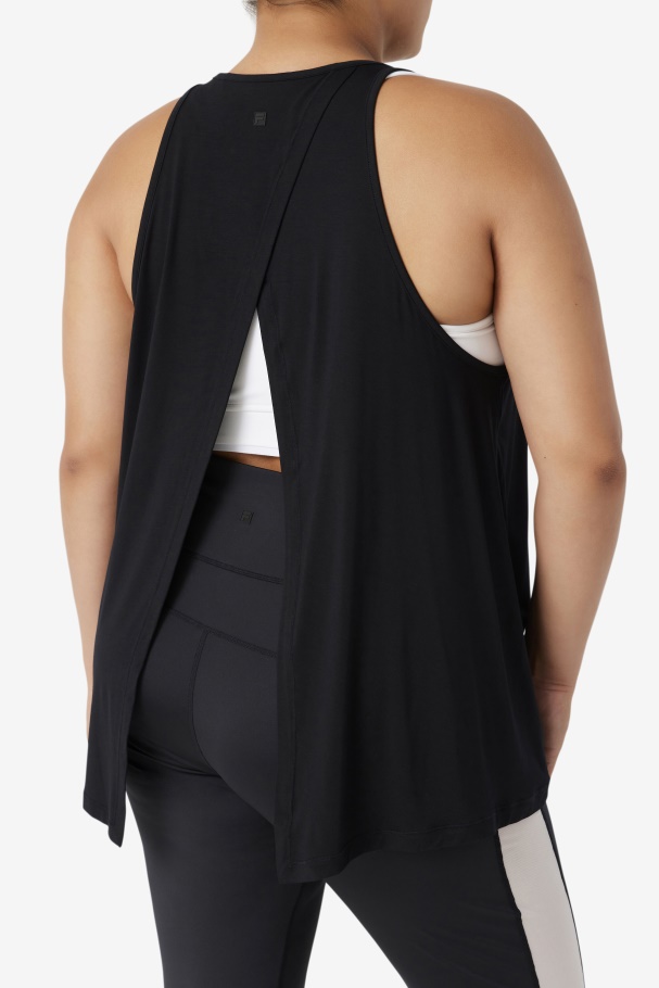 Fi-Lux Open Back Tank Top Fila UK Black