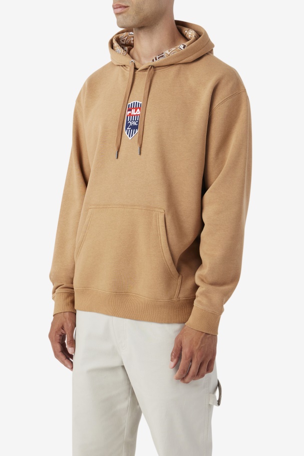 2Pac Patch Hoodie Fila UK Tobacco Brown