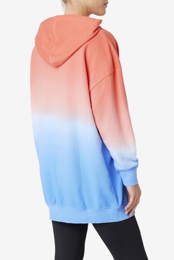 Destiny Oversized Hoodie Orange/Charisma/Cayenne Fila UK