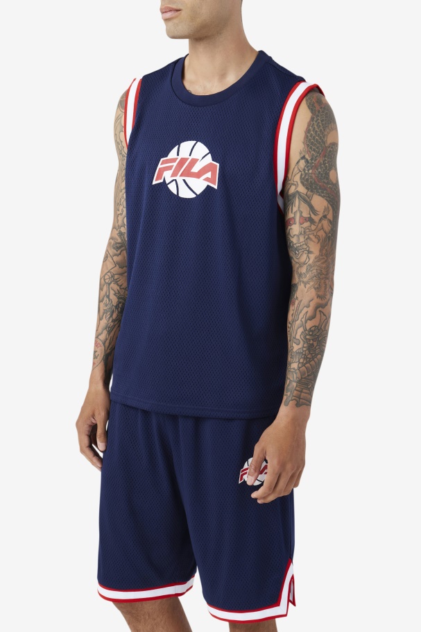 Ovi Basketball Jersey Fila UK Navy/Red/White
