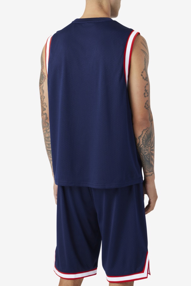 Ovi Basketball Jersey Fila UK Navy/Red/White
