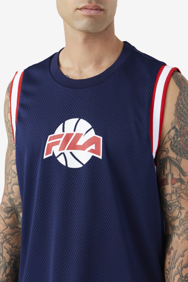 Ovi Basketball Jersey Fila UK Navy/Red/White