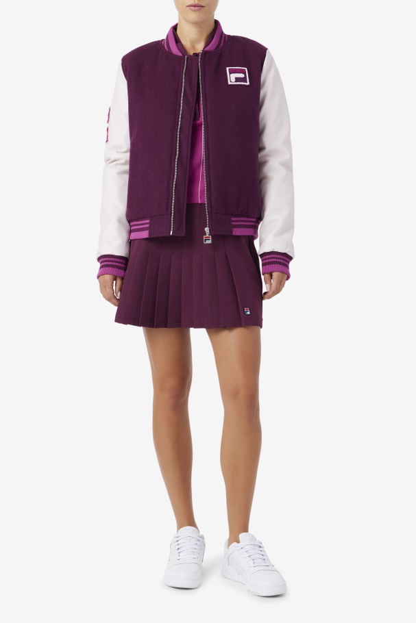 Fila UK Grape Wine/Potpourri/Rouge Dixon Varsity Jacket