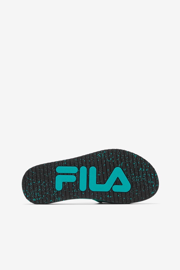 Men\'s Lunar Slide Fila UK Black/Pink Glow/Ceramic