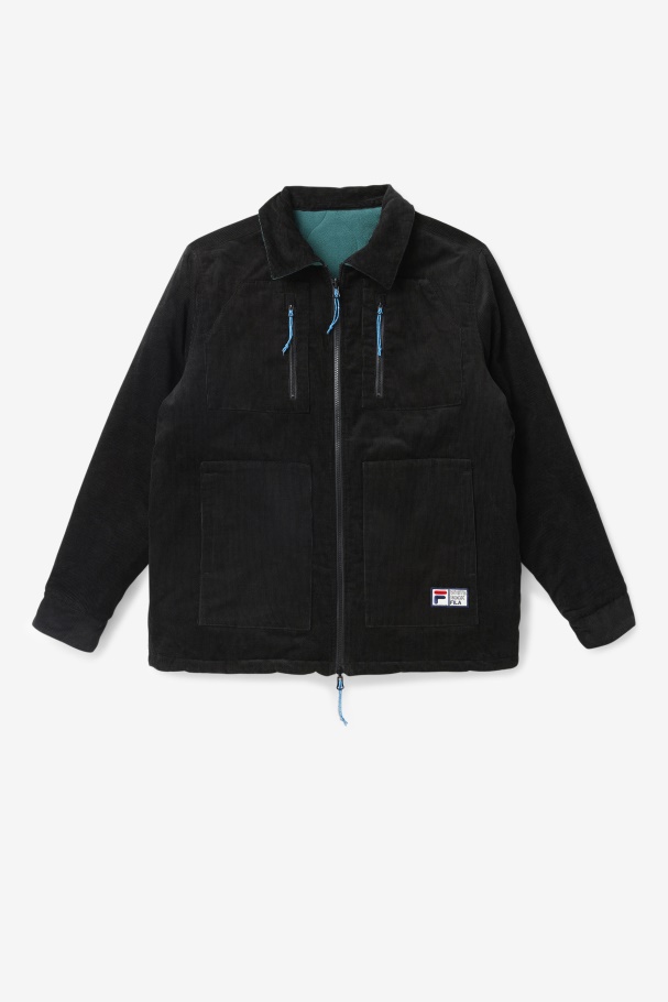 Black/June Bug Crank Reversible Jacket Fila UK